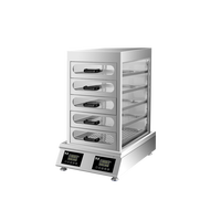 Four à vapeur commercial à double commande, isolé, de table, pour la cuisson industrielle des aliments, idéal pour les cuisines de restaurant à usage quotidien