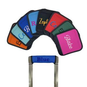 Custom Name Luggage Handle Wrap Personalised Embroidered Waterproof Polyester Multifunction Suitcase Handle Cover Handbag Grips - Product Image 4