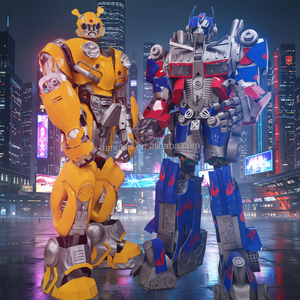 Costume <span class=keywords><strong>de</strong></span> Mascotte Robot Adulte Lumineux à LED avec Haut-Parleur et Microphone pour Événements Thématiques et Spectacles – Vente en Gros - Product Image 3