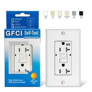 UL943 Venta al por mayor Buen precio GFCI Eléctrico 20 Amp resistente a la intemperie GFCI 220V GFCI salida