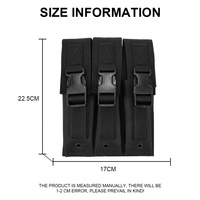 SINAIRSOFT Pochette tactique triple pour chargeurs à dégagement rapide, à fixer sur la cuisse, compatible MOLLE, M P FIVE