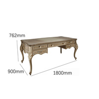Meubles EKAR |   Bureau de direction sculpté à la main Sovereign Manor - Mobilier de bureau classique américain de luxe