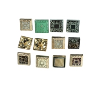 Bouton-pression carré en alliage de zinc écologique Smart Life 10 mm, perles plaquées lavables, décoration, interrupteur poussoir pour accès aux portes