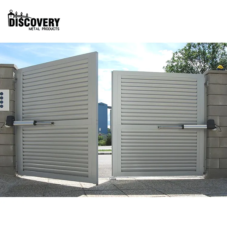 Produttore di fabbrica cancelli per case moderne cancello telecomandato in metallo con apriscatole nuovi cancelli in alluminio