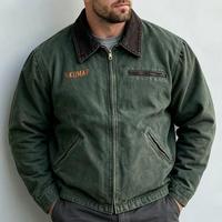 Veste Detroit Heavy Distressed Wash personnalisée en stock, style rétro Detroit Bomber