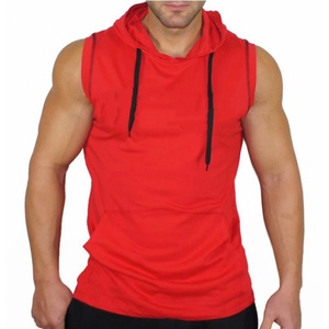 Customizable Men's Sleeveless Hooded <b>Tank</b> <b>Top</b> Street Hip Hop Style Casual Comfortable <b>Loose</b> Solid Color Logo Puff Printed - Product Image 2