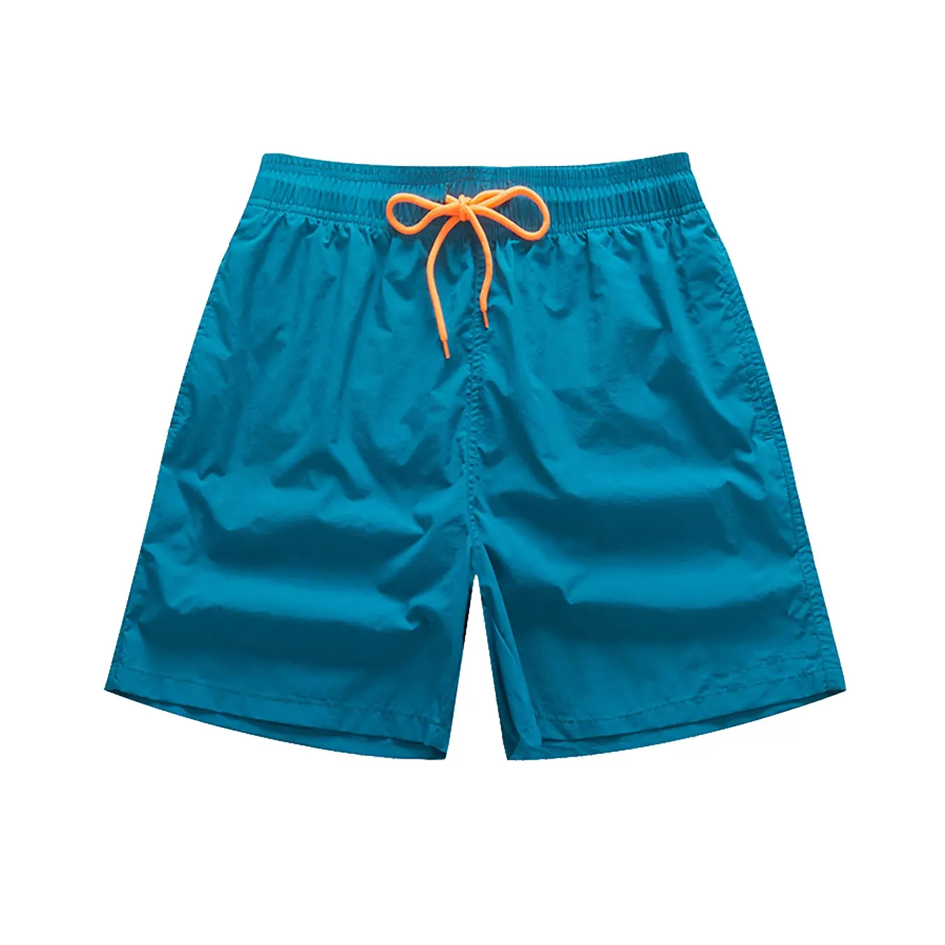 Pantalones cortos para hombre al por mayor, pantalones cortos de playa de verano con logotipo personalizado liso, pantalones cortos deportivos personalizados con logotipo informal medio