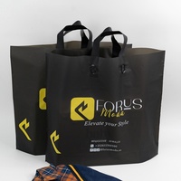Bolsas de Compras Personalizadas con Logotipo Serigrafiado, 100 Unidades, de PE Ecológico, Reciclables e Impermeables, con Asas, para Pequeños Negocios de Ropa