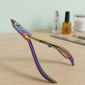 ASAP Outils de soin des ongles en acier inoxydable de haute qualité, logo personnalisé, couleur arc-en-ciel, coupe-cuticules, pince à ongles, pointe large de 3 cm - Product Image 2