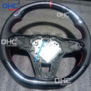 Volant en fibre de carbone véritable avec LED pour VW <span class=keywords><strong>Golf</strong></span> <span class=keywords><strong>8</strong></span> <span class=keywords><strong>R</strong></span>-<span class=keywords><strong>Line</strong></span> MK8 GTI avec trous pour palettes de changement de vitesse 2020-2024 - Entrepôt UE - Product Image 6