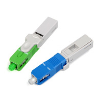 Conector de montaje rápido prepulido rápido de fibra óptica UPC, conector rápido de fibra óptica SC PC Blue Rett Fqc de uso repetido, conector rápido de fibra óptica