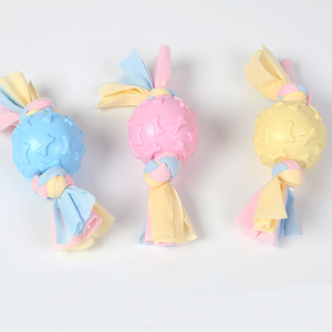 Juguete interactivo para perros pequeños, forma de caramelo, Bola de algodón, cuerda, Tug of War - Product Image 1