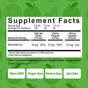 Hot Sale Iron Liquid Drops Boost Energy Enhance Immunity Natural Mineral <b>Supplement</b> Drops for Adults - Product Image 2