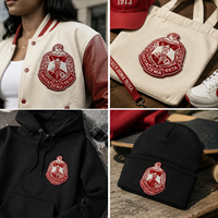 Écussons Chenille Personnalisés Logo OEM Université Sororité AKA, Braderie Pailletés Thermocollants, Patch Lettre Collège en Chenille