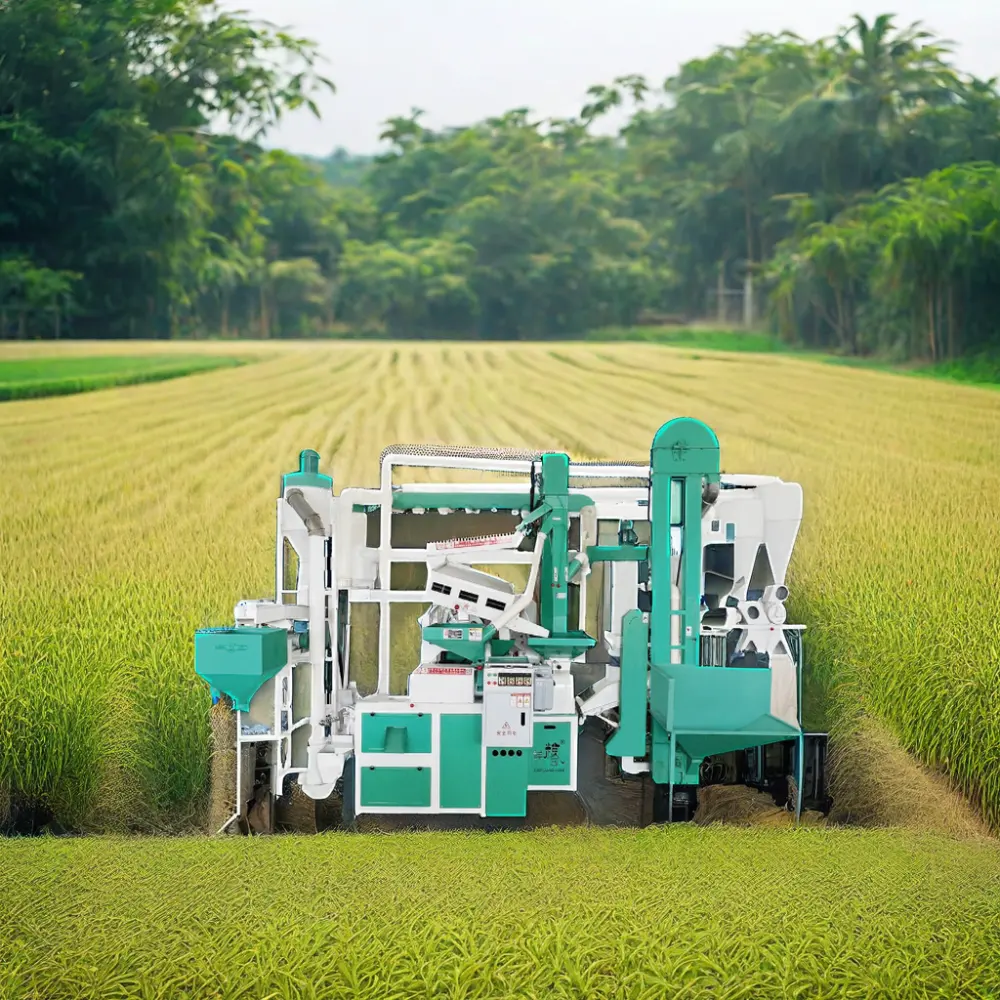 ציוד כרסום אורז שלם יעיל גבוה בשילוב יחידת טחנת אורז מכונת טחנת אורז