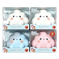 Jumbo Süße Wolken-Squishy-Spielzeug Langsam Aufsteigende Wellenwolke mit Niedriger Farbsättigung in Macaron-Farben Handflächengroß zum Kneten und Quetschen für Stressabbau