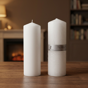 Vela de Cera de Soja sin Perfume CGA089-W, 3 x 9 Pulgadas, con Tapa Abombada, Blanca, para Cumpleaños y Bodas - Product Image 3