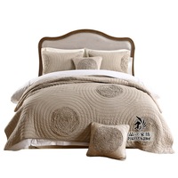 Ensemble de couvre-lit ChamXue, couvre-lit fait main en coton pur, 3 pièces, couvre-lit lavé, épaissi, matelassé, pour usage domestique, vente en gros