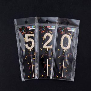 ของตกแต่งวันเกิดคริสตัลโลหะพรีเมียมแบบขายส่ง ตัวเลข 0-9 สำหรับงานฉลองครบรอบ งานอีเว้นท์ ตัวเลขประดับเค้กประดับเพชรระยิบระยับ - Product Image 4