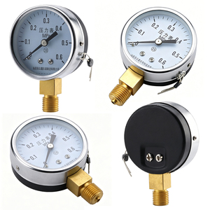 Manomètre professionnel à tube Bourdon interne en laiton <span class=keywords><strong>avec</strong></span> boîtier en fer/plastique pour systèmes hydrauliques et vapeur haute <span class=keywords><strong>pression</strong></span> - Product Image 2