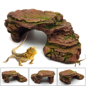 Decorazione Casa in Stile Art Deco, Accessori per Terrario, Nascondiglio in Resina per Tartarughe, Decorazione Habitat per Gechi e Lucertole Leopardine - Product Image 4