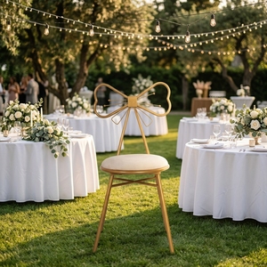 Sedie Moderne <span class=keywords><strong>per</strong></span> Bambini con Fiocco a Farfalla in Ferro, Portatili e Resistenti, <span class=keywords><strong>per</strong></span> Camera da Letto, Soggiorno, Hotel e Banchetti - Product Image 1