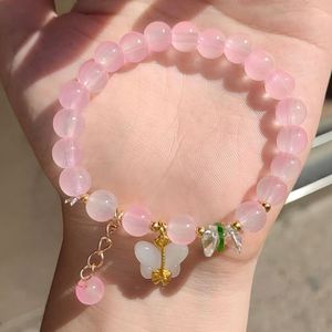 Fashion Clear Crystal Glass <b>Beads</b> Butterfly <b>Bracelet</b> Crystal Gemstone <b>Beads</b> <b>Gold</b> Handmade <b>Bracelet</b> for Women Gift - Product Image 3