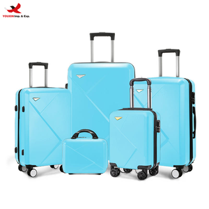 Lot de 5 valises familiales élégantes style classique – Bagage cabine 14 pouces et valises 20, 24, 28 pouces – Prêt à expédier – Commande mixte en gros - Product Image 1