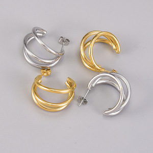 All'ingrosso 2025 nuovo stile accessori per l'orecchio in magazzino <span class=keywords><strong>con</strong></span> un <span class=keywords><strong>orecchino</strong></span> esagerato e irregolare gioielli in acciaio inox per le donne - Product Image 3