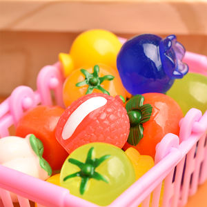 Miniaturas de Fresa, Lichi y Piña, Frutas Sintéticas Mixtas, Cabujón Plano de Resina para Accesorios de Joyería DIY - Product Image 3