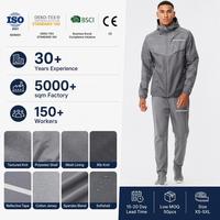 Conjunto Deportivo para Hombre, Chaqueta con Capucha y Cierre, Pantalones con Ribete Reflectante, Cordón Ajustable, Estilo Urbano, Producción ODM