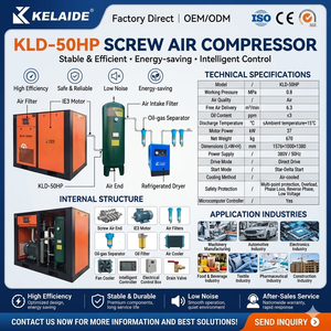 Energy Saving 50HP 37KW Industrial <b>Air</b> Compressor Set with Precision Filtration for Pneumatic Tools - Product Image 3