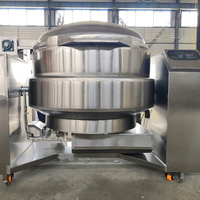 Cuisinière électrique commerciale entièrement automatique avec mélangeur (chaudron à enveloppe industrielle)