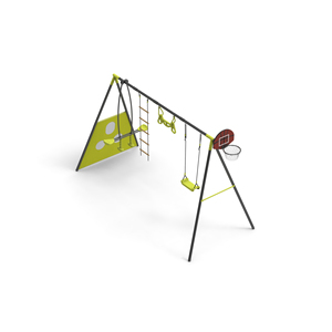 XNS037 Conjunto de Balanço <span class=keywords><strong>6</strong></span> em <span class=keywords><strong>1</strong></span> para Quintal, Balanço Externo de 2,2M com Tabela de Basquete, Balanço para Bebês - Product Image 2