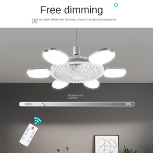 Modern LED <strong>Ceiling</strong> <strong>Fan</strong> Light DC <strong>Motor</strong> <strong>Small</strong> Size for Restaurant Living Room Factory Direct Frequency Conversion Modern Style