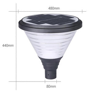 20 Вт Солнечная приведенная в действие светодиодная садовая солнечный столб верхней осветительной с полюс опционально - Product Image 3