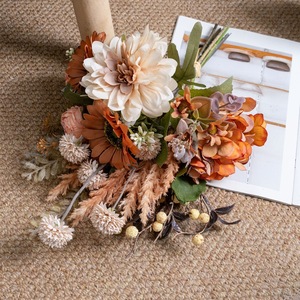 Bouquet de fleurs artificielles CallaFloral CF01492, décoration de mariage et de maison, tissu tissé en plastique, accessoires de photographie en extérieur - Product Image 2
