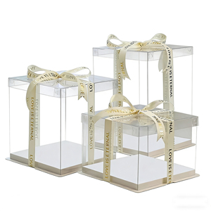 Boîtes à gâteaux transparentes en gros pour gâteaux d'anniversaire et boîtes alimentaires pliables avec impression, gaufrage et marquage à chaud - Product Image 2
