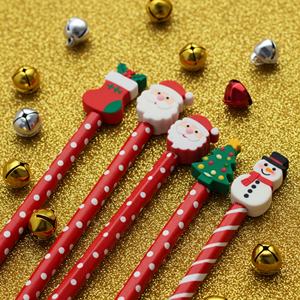 ดินสอสีสันสดใสสำหรับคริสต์มาส แบบมาตรฐาน HB พร้อมยางลบไม้และพลาสติก ของขวัญสำหรับโรงเรียนและสำนักงาน ยินดีต้อนรับ - Product Image 5