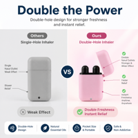 Inhaler Aromaterapi Nasal Ganda dengan Kustomisasi Label Pribadi dan Aroma Sesuai Pesanan