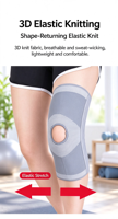 Genouillère de compression universelle en nylon souple pour la protection des genoux et des cuisses, idéale pour le basketball et les sports.