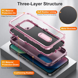 Funda de teléfono de lujo 2023 para iPhone 14 Pro <span class=keywords><strong>Max</strong></span>, con soporte, bolsas de teléfono móvil, 11, 12, 13, XS, XR - Product Image 2