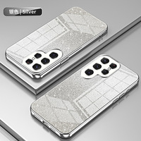 Coque de téléphone en TPU avec effet de paillettes dégradées électro-plaquées pour Samsung Galaxy S26 Ultra, protection antichoc souple