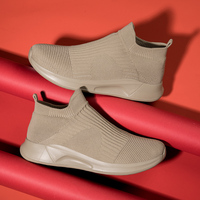 Chaussures de marche décontractées pour hommes en tissu tricoté, à enfiler, avec semelle intermédiaire en EVA et semelle extérieure MD, baskets confortables pour le quotidien, tailles 35 à 45