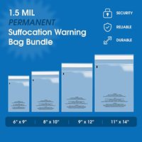 Bolsas Reutilizables de Polipropileno Transparente - Bolsas Resellables de OPP de Grado Alimenticio para Venta al por Menor y Almacenamiento