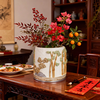 Pot Bunga Resin Gunung Bambu Oriental Vas Tanaman Hiasan Meja Dekorasi Ruang Tamu Rumah Ornamen Seni Dekorasi Desktop Dalam Ruangan Hadiah