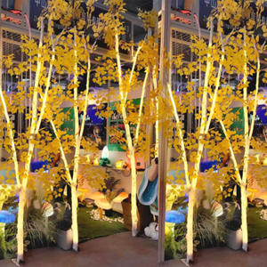 Lumière extérieure LED en fibre de verre blanche en forme de branche de bouleau avec DMX RGB 50W pour l'éclairage décoratif de jardins, parcs, festivals et fêtes - Product Image 1