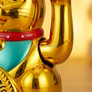 Maneki Neko Meowth Porte-Bonheur à Longue Queue, Peint à <span class=keywords><strong>la</strong></span> Main, Design Mignon, Symboles du Nouvel An Japonais 2025, Grande Vente, Tailles 5 6 7 8 10 Pouces, Vente en Gros - Product Image 3