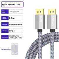 Câble 8K pour HDMI 1.4 de 1 m avec gaine en PVC/tressée/nylon pour PS5, ordinateur portable, moniteur, projecteur, carte graphique