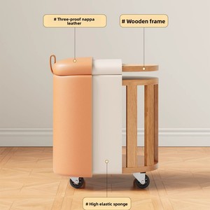 <span class=keywords><strong>Chaise</strong></span> de maquillage en cuir avec rangement, <span class=keywords><strong>chaise</strong></span> à roulettes pour chambre de femme, cadre en bois, <span class=keywords><strong>chaise</strong></span> moderne de luxe haut de gamme pour salon - Product Image 2